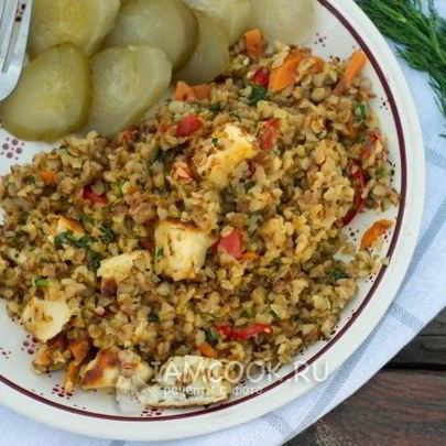 Вегетарианский плов из гречки