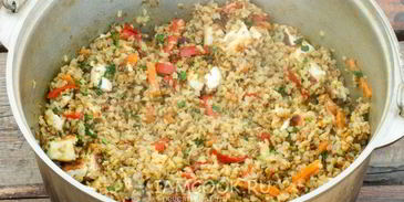 вегетарианский плов из гречки