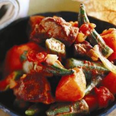 Африканское рагу из баранины со сладким картофелем