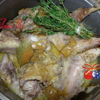 Фрикасе из кролика с тимьяном