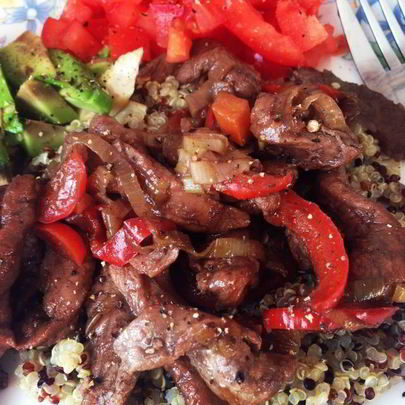 Фрикасе из утки с киноа