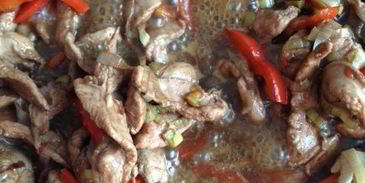 фрикасе из утки с киноа