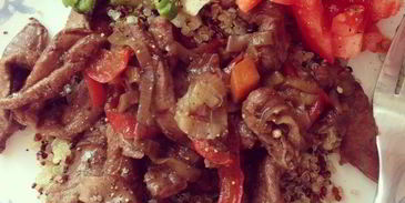 фрикасе из утки с киноа