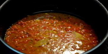 куриное фрикасе на винном уксусе