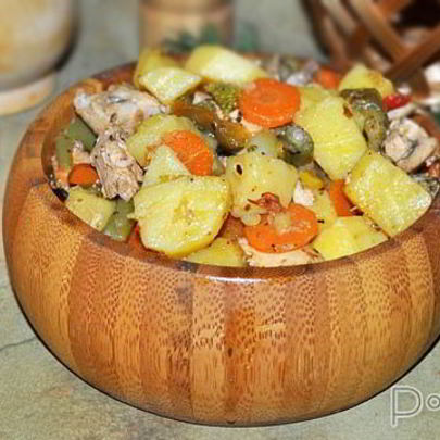 Куриное рагу с овощами
