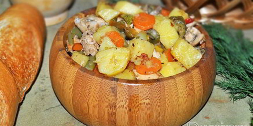 Рецепт куриного рагу с овощами
