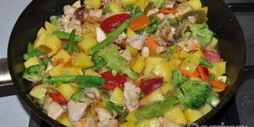 куриное рагу с овощами