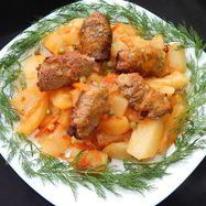 Рецепт Мясных рулетиков с овощным рагу