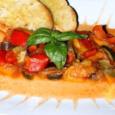 Овощное рагу на сковороде