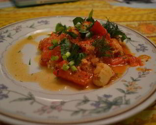 Овощное рагу с куриным филе