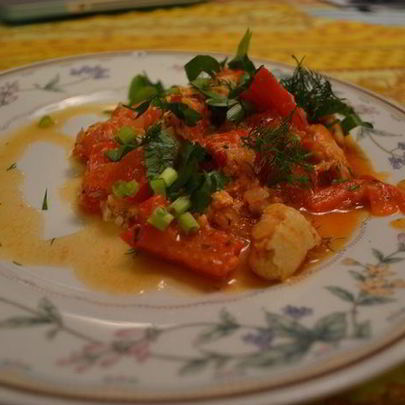 Овощное рагу с куриным филе