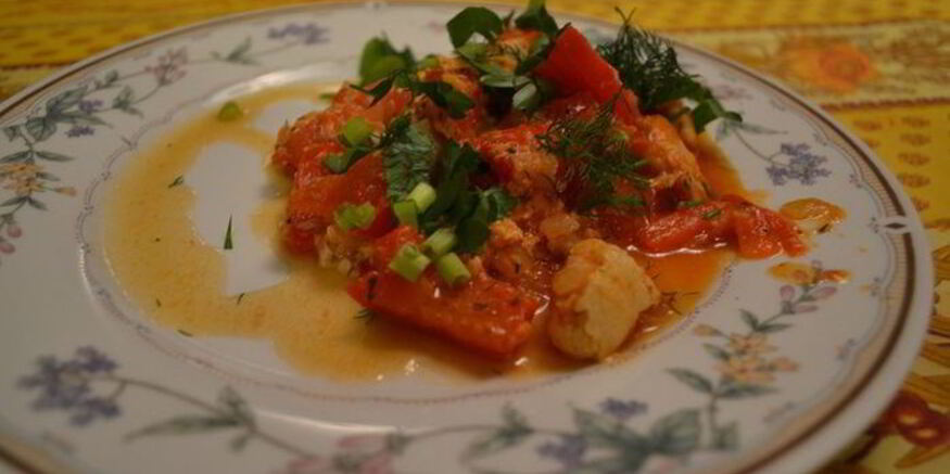 Рецепт овощного рагу с куриным филе