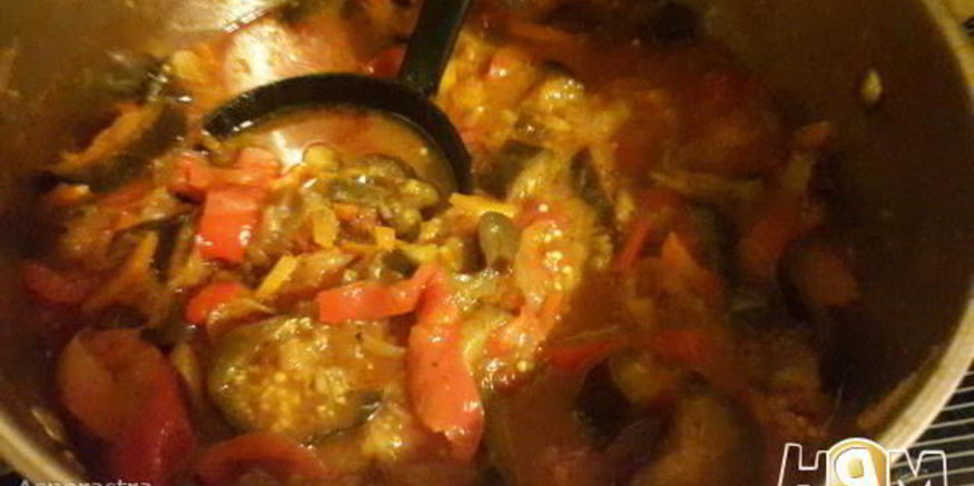 Рецепт рагу из баклажан с перцем
