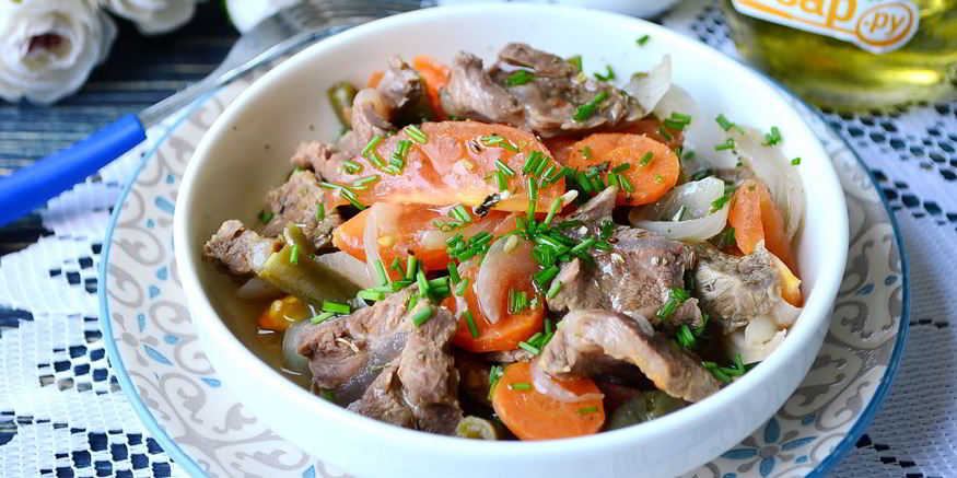 Рецепт рагу из говядины в пароварке