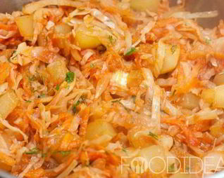 Рагу из капусты с кабачками