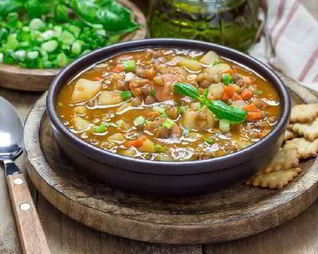 Рагу из овощей и чечевицы