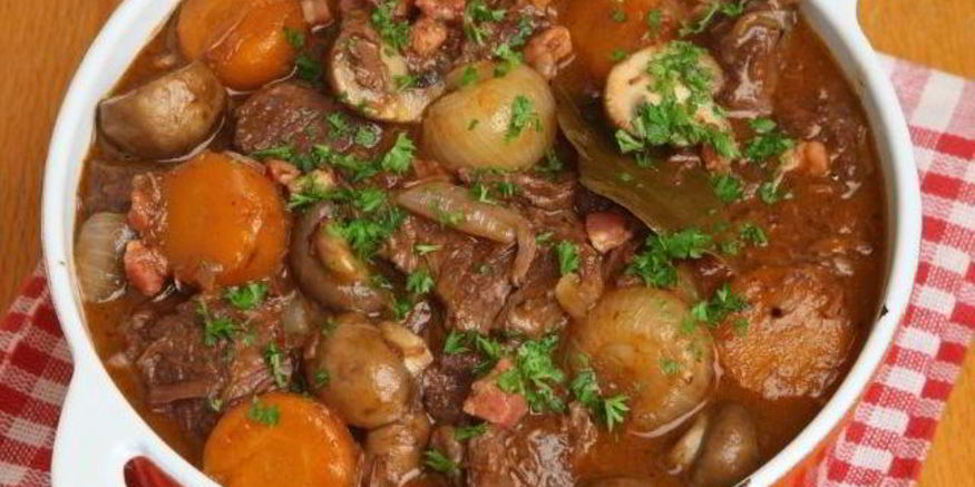 Рецепт рагу с овощами, мясом и грибами