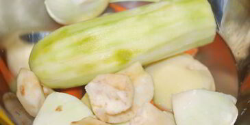 запеченное овощное рагу с мясным фаршем