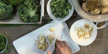 зеленое картофельное рагу