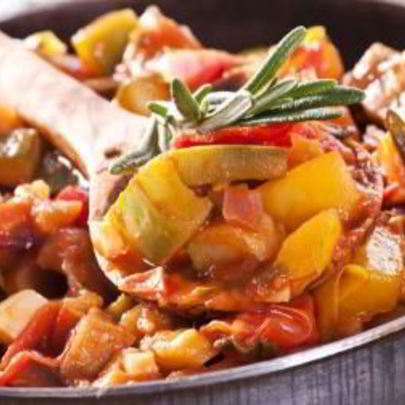 Рататуй с мясом и картошкой