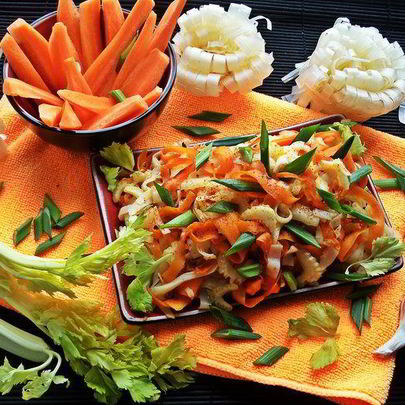 Рисовая лапша с овощами