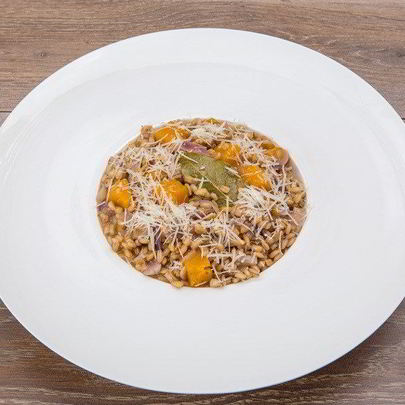 Перловое ризотто с тыквой