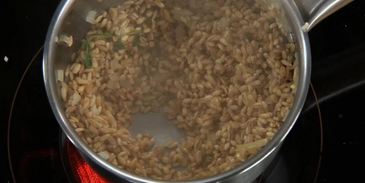 ризотто из перловки с индейкой