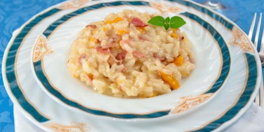 Рецепт ризотто с беконом и болгарским перцем