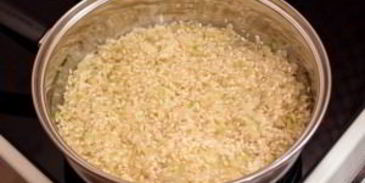 ризотто с беконом и болгарским перцем