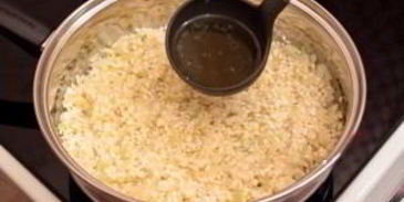 ризотто с беконом и болгарским перцем