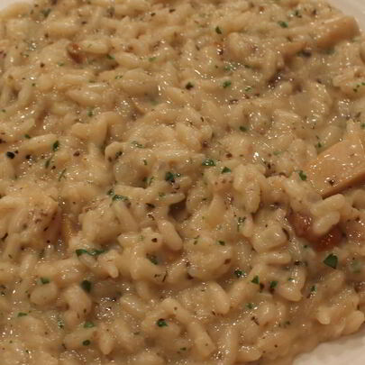 Ризотто с белыми грибами и трюфельной пастой