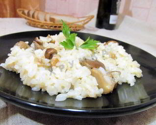 Ризотто с белыми грибами со сливками