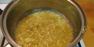 ризотто с белыми грибами со сливками