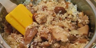 ризотто с белыми грибами со сливками