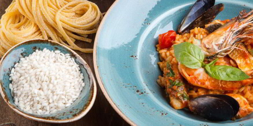 Рецепт ризотто с дарами моря