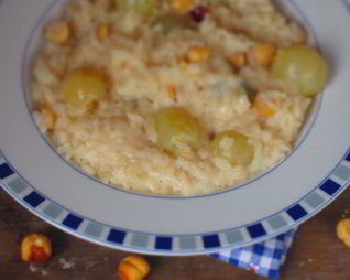 Ризотто с горгонзолой и виноградом