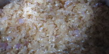 ризотто с горгонзолой и виноградом