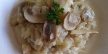 ризотто с грибами и луком