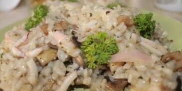 ризотто с кальмарами