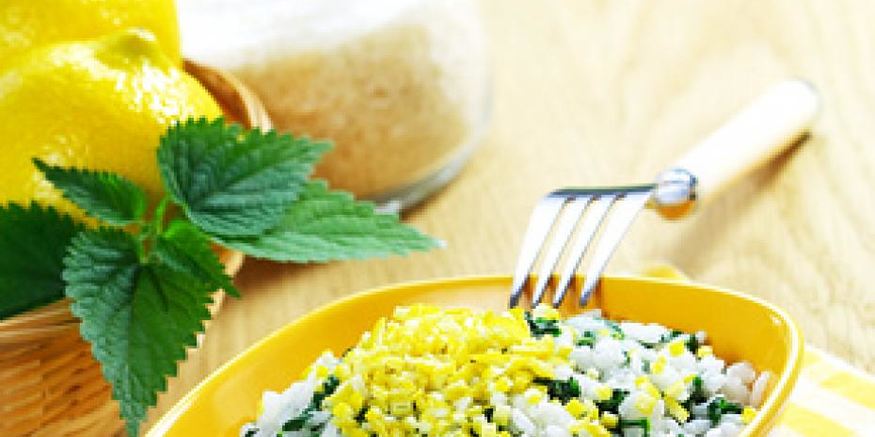 Рецепт ризотто с крапивой и лимоном