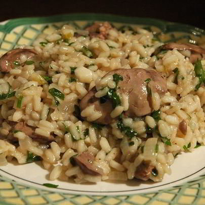 Ризотто с куриной печенкой