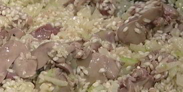 ризотто с куриной печенкой