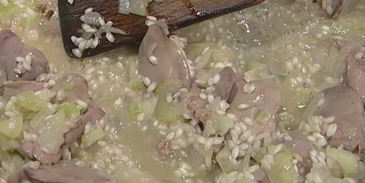 ризотто с куриной печенкой