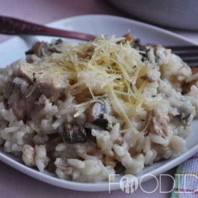 Ризотто с курицей и грибами