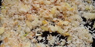 ризотто с курицей и овощами