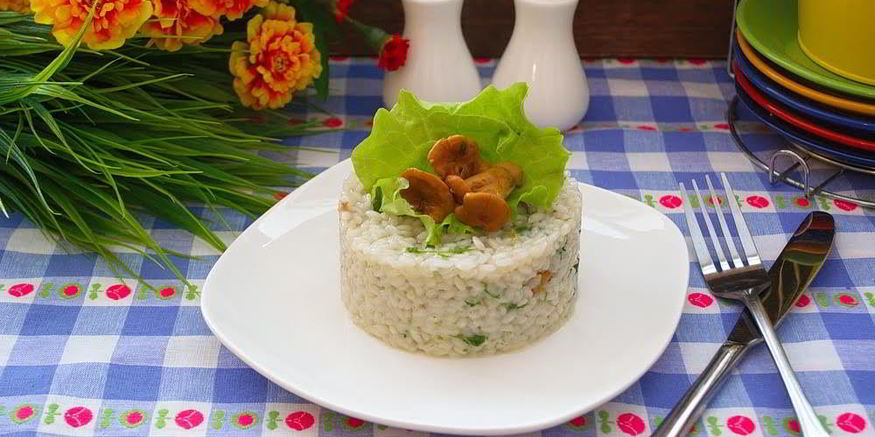 Рецепт ризотто с лисичками