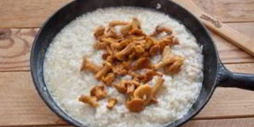 ризотто с лисичками