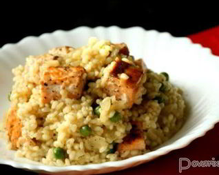 Ризотто с лососем