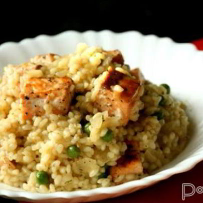 Ризотто с лососем