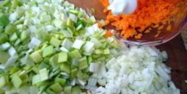 ризотто с овощами и грибами